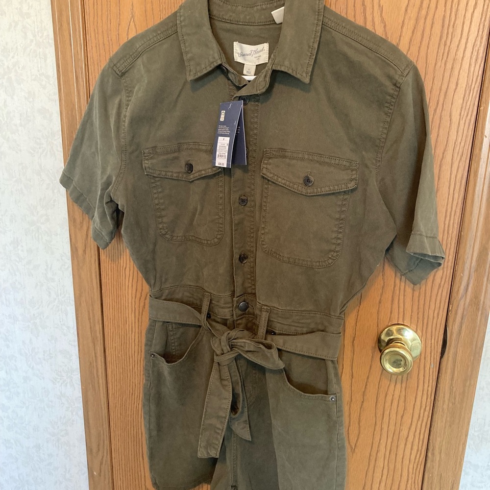 Madewell Olive Green Utility Romper